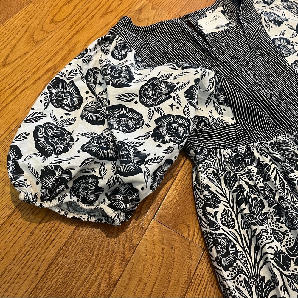 Anthropologie Blooming Print Adrienne Flounced Cotton Midi Dress - Picture 8 of 15